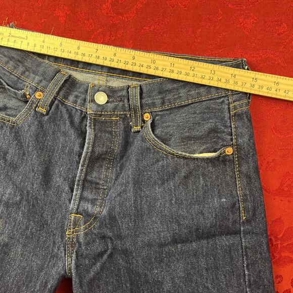 Levis 501 Button Fly Shorts Men 30 Denim Jorts Blue Skater Jean Straight *read‎ - Picture 8 of 10